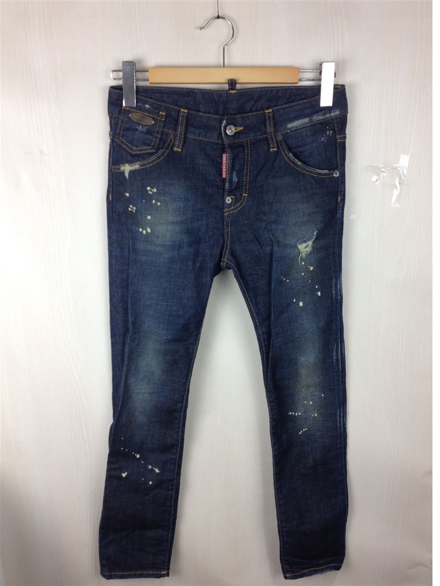 DSQUARED2◆ダメージ加工パンツ/38/デニム/IDG/※ヨゴレ有