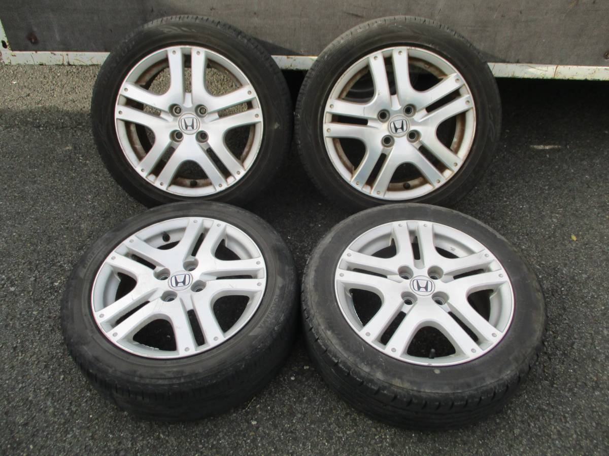 ホンダ純正 モビリオ フィット 15×6J +53 PCD100 4H ホイール タイヤ付4本