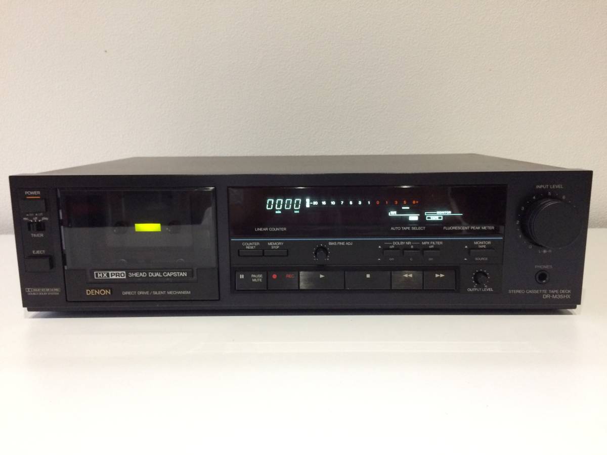 オーディオ機器 DENON 3ヘッドカセットデッキ DR-M35HX ジャンク