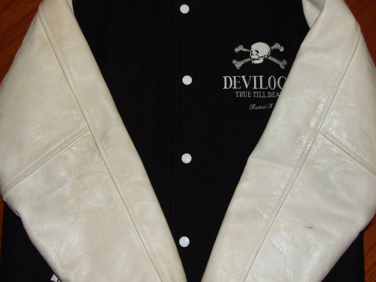Devilock デビロック 袖レザー スタジャン スタジアムジャケット 