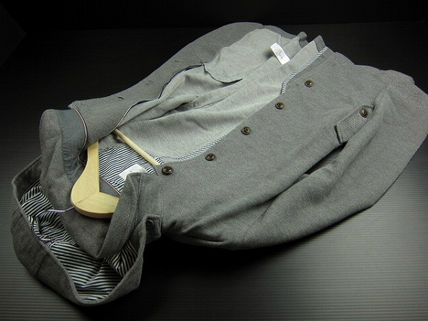 新品★タケオキクチ/2WAYカノコジャージジャケット/灰/2【M】