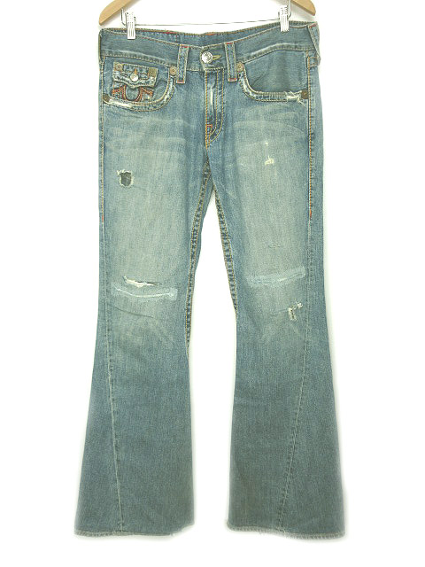 トゥルーレリジョン デニム パンツ ブーツカット ダメージ 31 ‡ 美品 