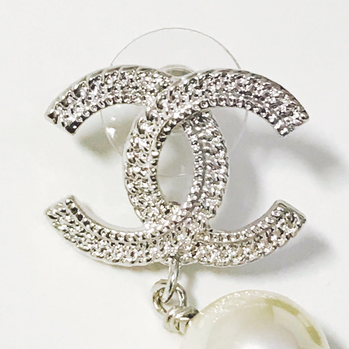CHANEL シャネル シルバー ピアス CCマーク パール おしゃれ