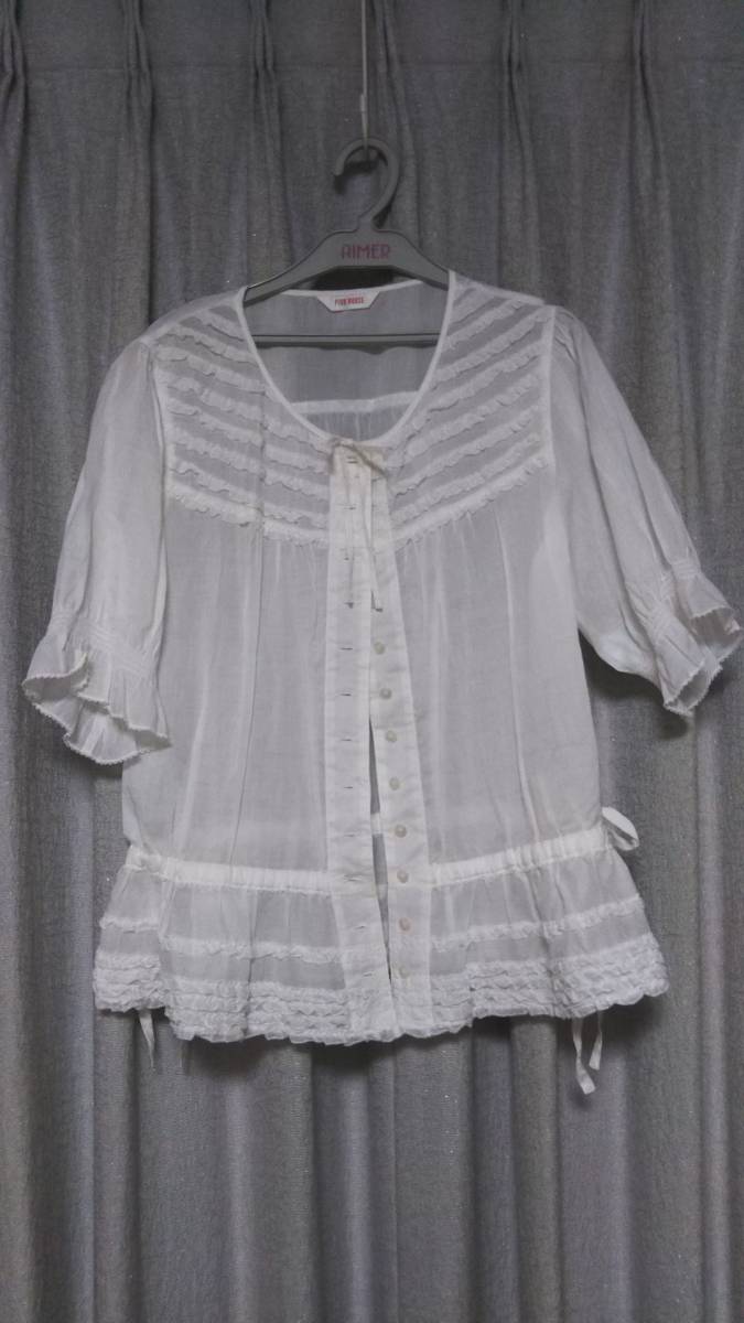 ピンクハウス★ふりるブラウス★カーディガン★白