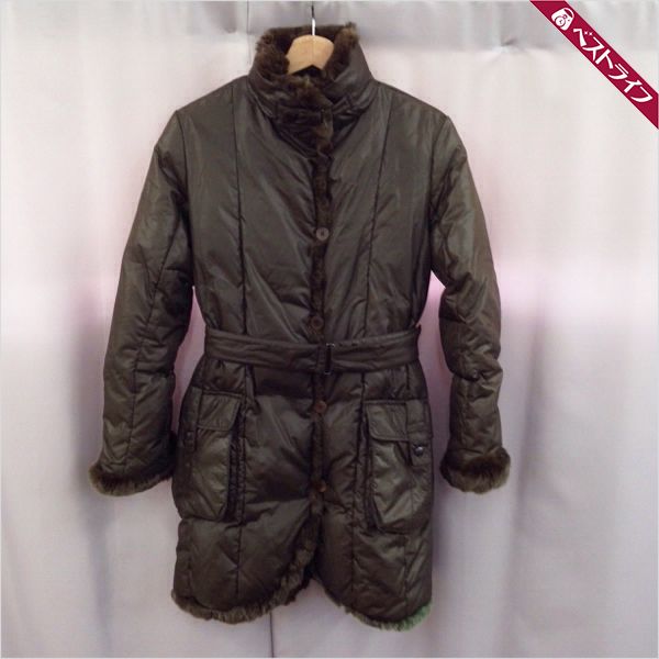 1円 本物 マックスマーラ ウィークエンド ダウンコート サイズ 38 カーキ系【003】