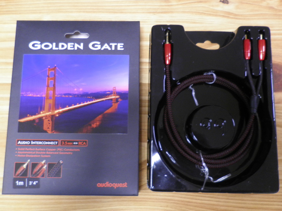 オーディオクエスト AUDIOQUEST GOLDEN GATE 3.5mm→RCA ケーブル 1m