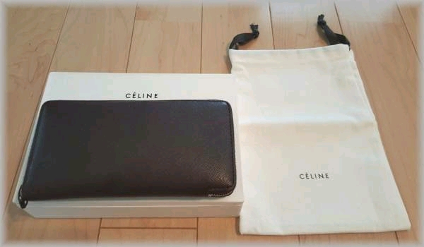 ★美品★CELINE　セリーヌ　ラウンドジップ　長財布　ブラウン