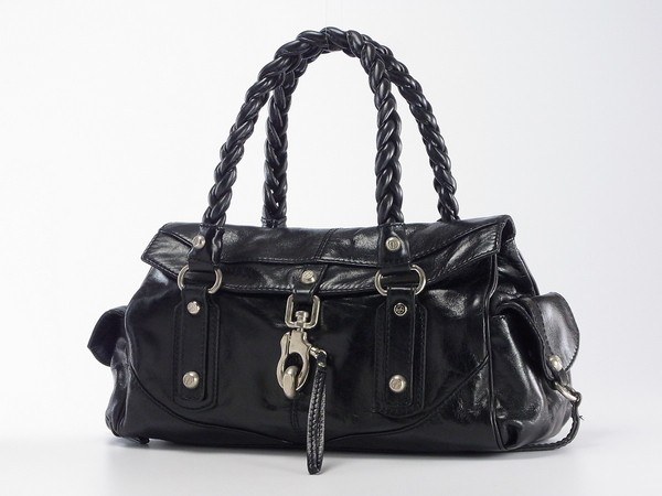 R626◎フランチェスコビアジアFRANCESCO BIASIA*本革◎レザーハンドバッグ/トートバッグ/鞄/ブラック/黒