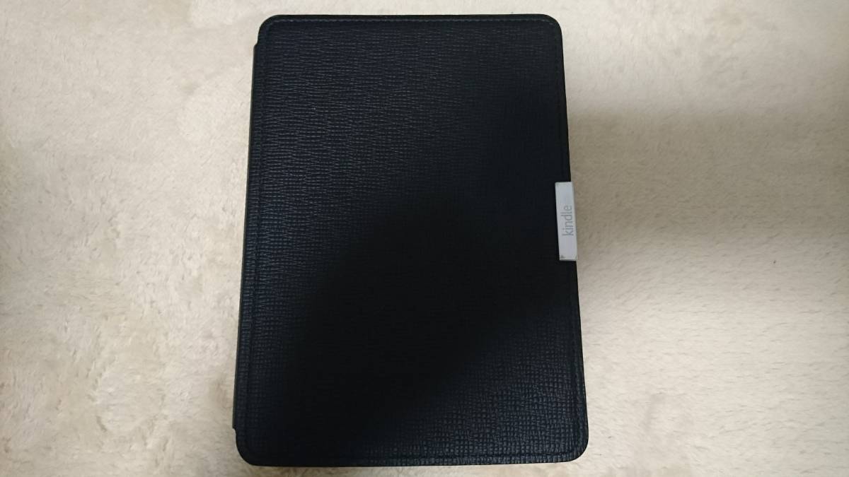 Amazon 純正　Kindle Paperwhite用レザーカバー、オニックスブラック (Kindle Paperwhite専用)