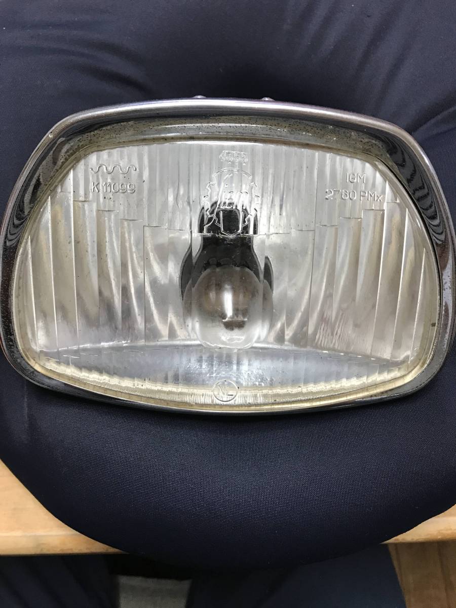 ウシオ ビンテージ ヘッドライト 昭和当時物 vespa ベスパ PIAGGIO ピアジオ 角目 ヘッドライト 当時物 180SS