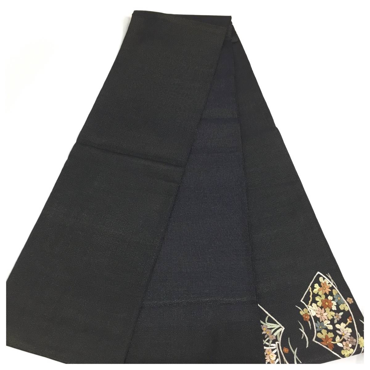 誠実屋】 素敵な逸品 未使用 美品 正絹 お洒落袋帯 袋帯 扇文様 もみじ 