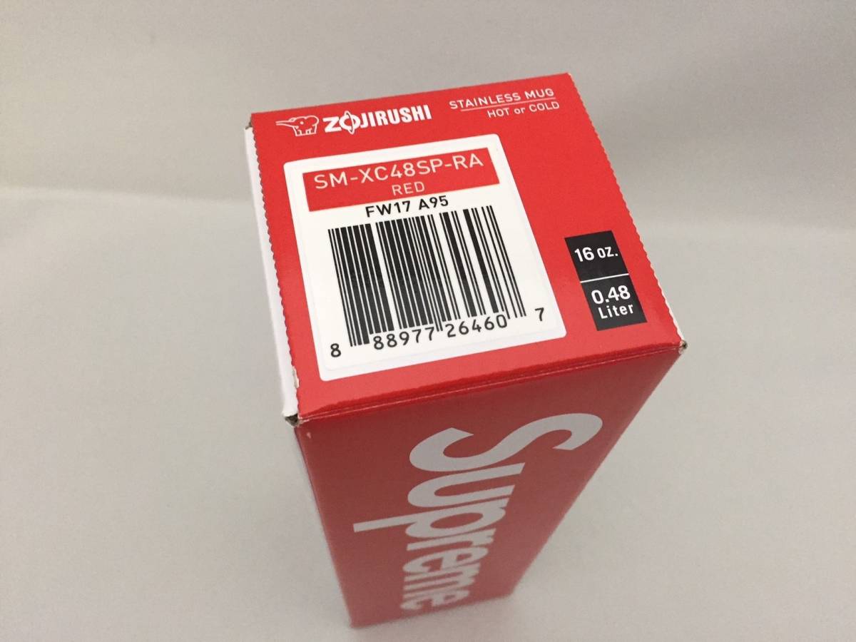 国内正規 新品 Supreme Zojirushi Tuff Mug Red 赤 象印 マグボトル 箱付 半タグ ショッパー ステッカー 納品書付き