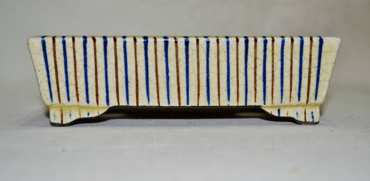 『新作』 寺畑さとみの志野釉麦藁手の切立長方形の約14，4㌢の鉢 ringo68686