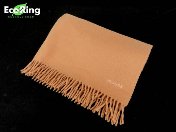 1円 エルメス HERMES 大判 ストール マフラー ショール ピンク BI729