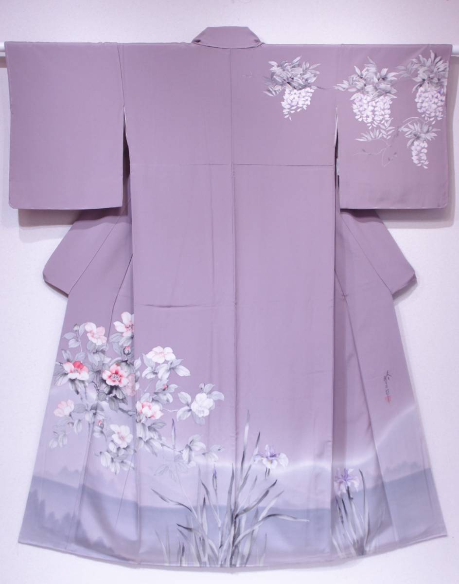 [弐の蔵]■袷訪問着■二代目清次郎■未着用品■美品■菖蒲や藤■