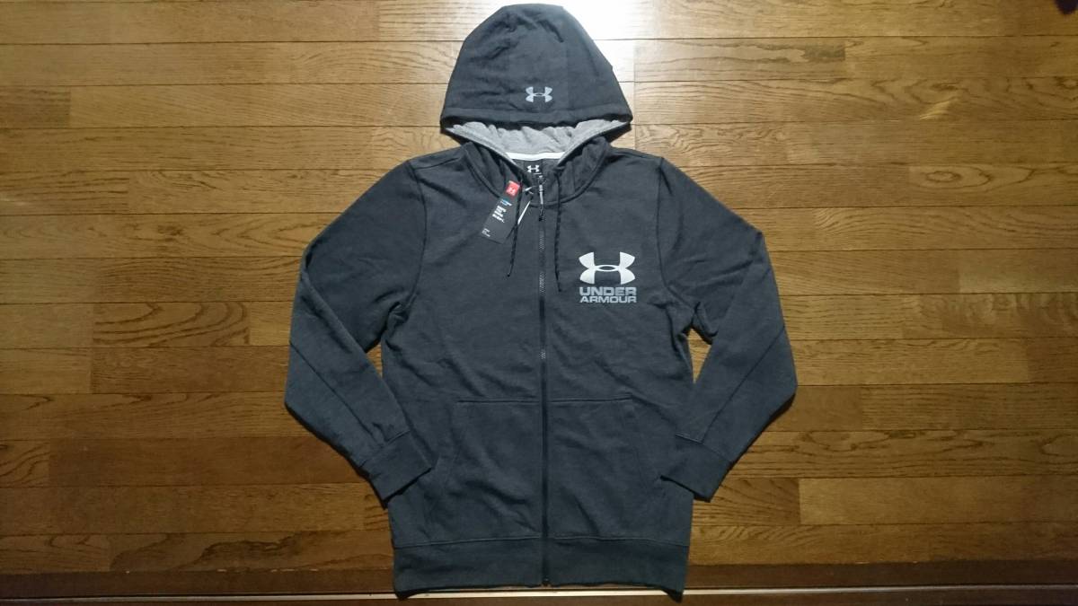 【大決算SALE】★新品 アンダーアーマー トライブレンド フリース フルジップ フーディー ★スウェット パーカー 濃グレー LG
