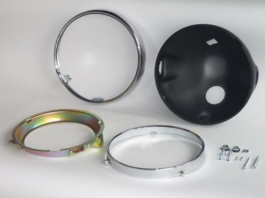 Z1 純正タイプ ヘッドライトケース・リム・リテーナーSet (41-1056B)