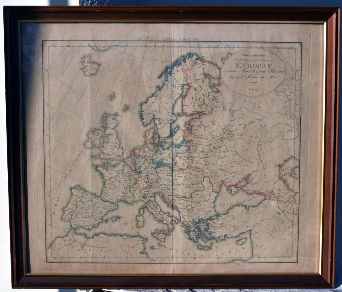 アンティーク ヨーロッパ地図イラスト 額装パネル C450 その他 売買されたオークション情報 Yahooの商品情報をアーカイブ公開 オークファン Aucfan Com