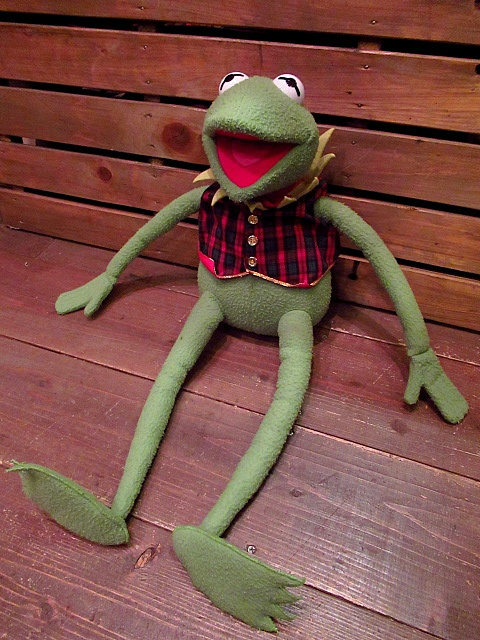 ビンテージ90's☆Jim Henson's MUPPETS カーミットドール☆80's