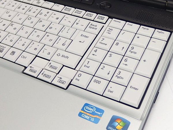 ■αフルHD搭載 1920×1080 富士通 LIFEBOOK E741/D Core i5 2.50GHz 4GB HDD320GB Windows7 Pro 64bit テンキー ディスク付