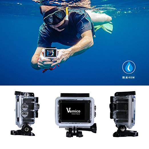 アクションカメラ 4K WIFI搭載 1600万画素 1080P 2インチ液晶画面 170度広角　40m防水 スポーツカメラ