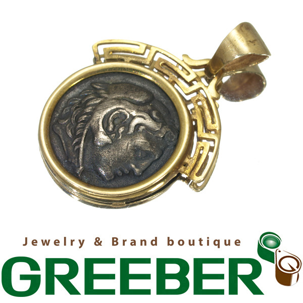 【俺の物屋】アンティーク 古代 コイン ペンダントトップ K14YG