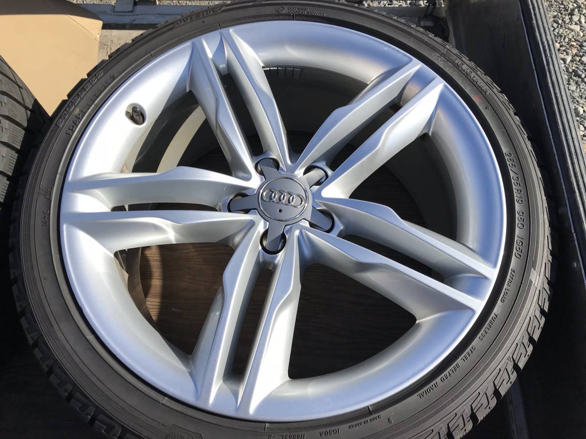 美品 アウディ S5 バリ溝 iG50 A5にも 8T 純正 255/35 19×8.5J＋32 5H112 4本