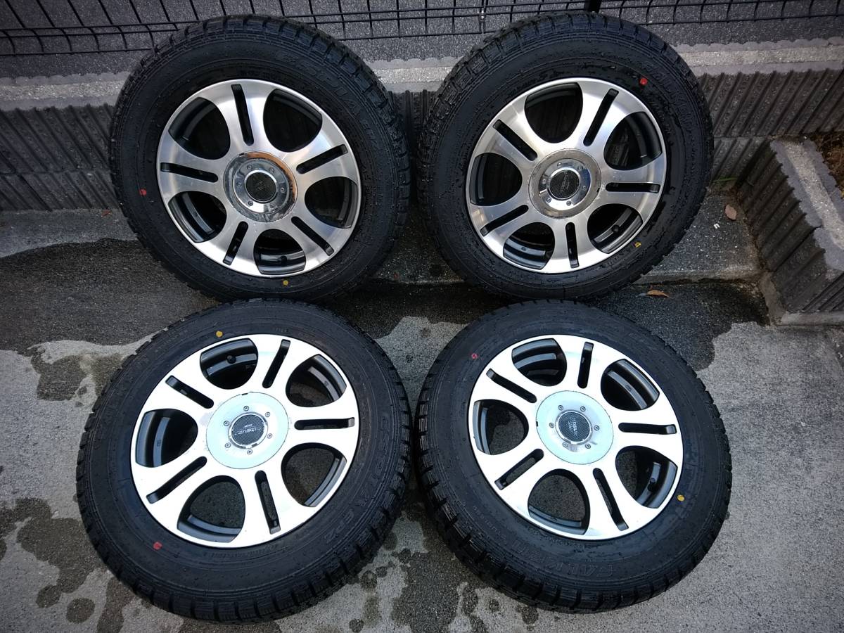 ☆195/65R15 5穴マルチ アルミスタッドレス4本セットタイヤ新品同様☆