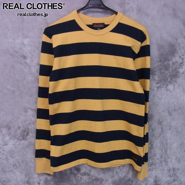 ☆IRON HEART/アイアン ハート ボーダー柄 ロングスリーブカットソー 黄紺/L /UP8