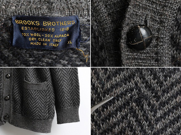 イタリア製□BROOKS BROTHERS ブルックスブラザーズ ウール×アルパカ混