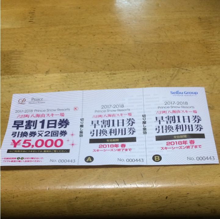 六日町八海山スキー場　リフト引換券（ペア） 六日町 八海山 スキー場 リフト券引換券 1日券×2 【公式通販】
