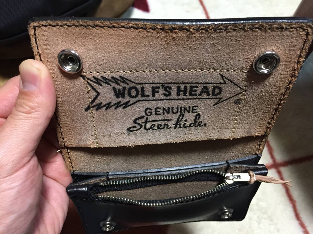 WOLF'S HEAD ウルフズヘッド ウォレット ／財布 黒 美品 ウルフズ