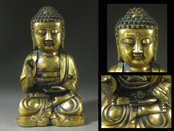 卍時代物 И銅製 『如来坐像』 明代?約5kg 仏像 古玩 仏陀 | 古玄社