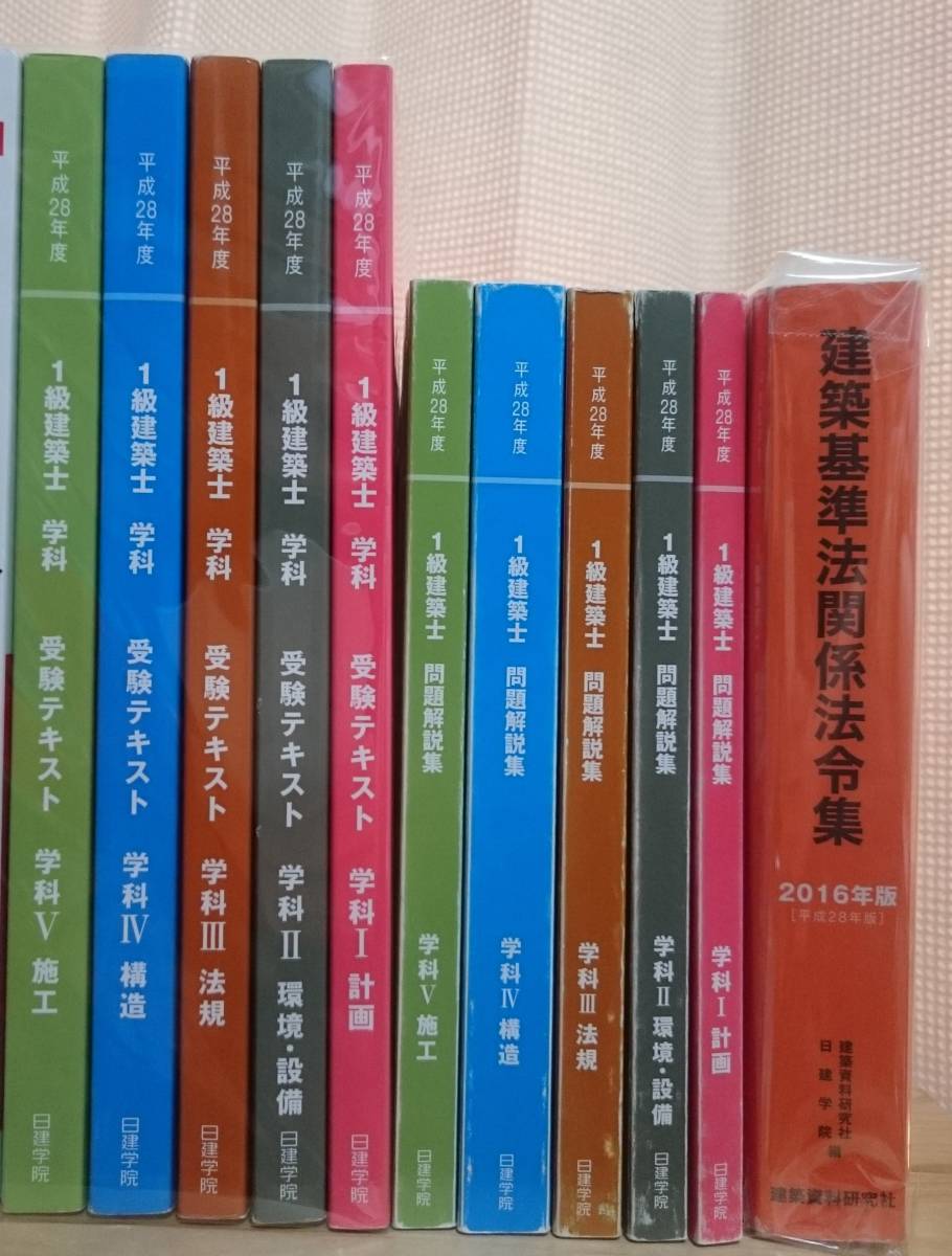 1級建築士 日建学院 H28年 一級建築士テキスト・問題集セット⁄ 平成28 
