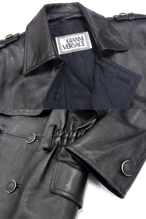 ジャンニヴェルサーチGIANNI 裏ファーレザーダブルハーフ GIANNI