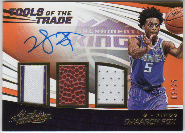 2017-18 Panini Fox De'Aaron Rookie RC Card Revolution Patch Prizm