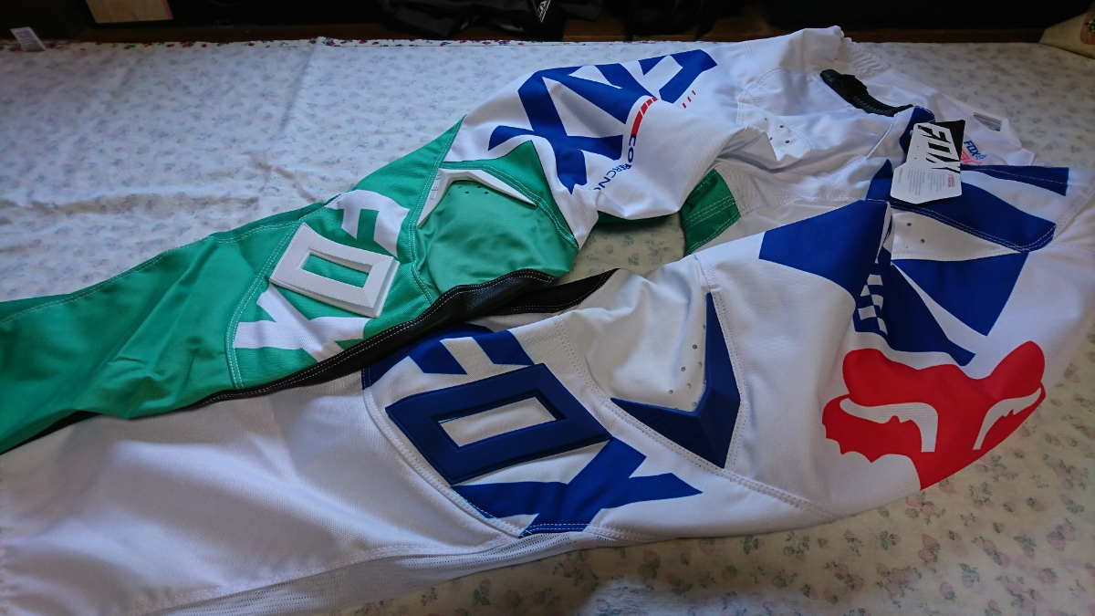 新品 FOX モトクロス パンツ ジャージ 32 L グリーン