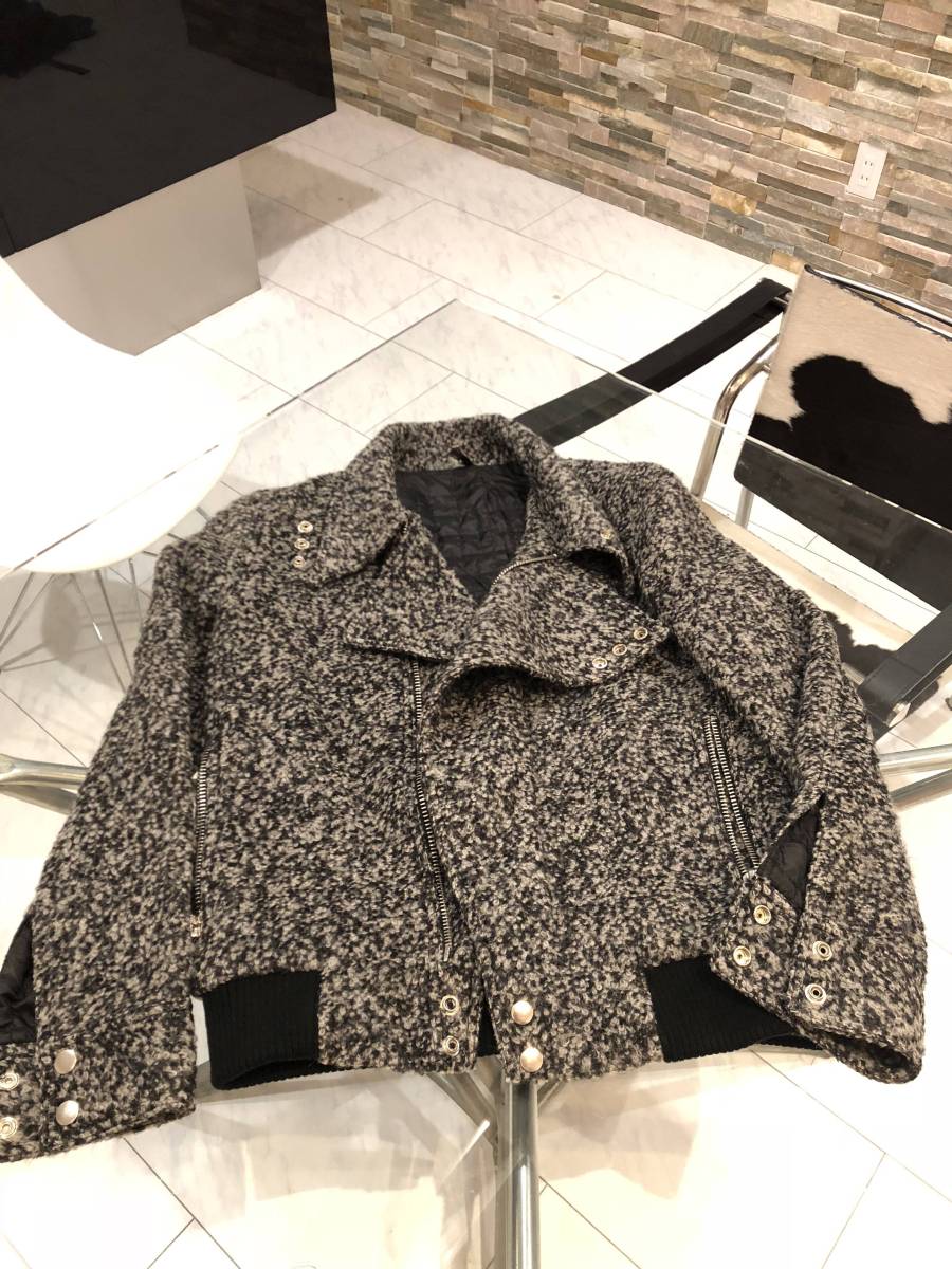 全国無料，安い ほぼ １円 ディオールオム 名作 エディ期 モヘア ライダース ジャケット 定価１６万 dior homme 名作コレクション大放出(ジャンパー、ブルゾン)｜売買されたオークション情報、yahooの商品情報 男性用