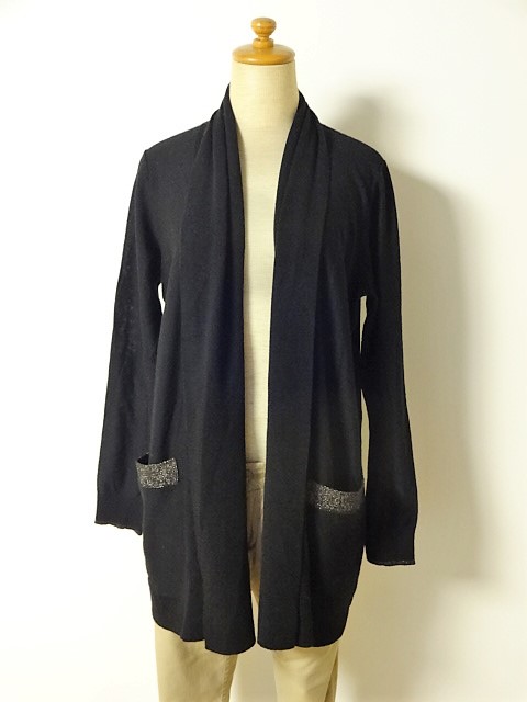♪新品 SONIA RYKIEL ソニアリキエル 黒・毛100%カーディガン 38
