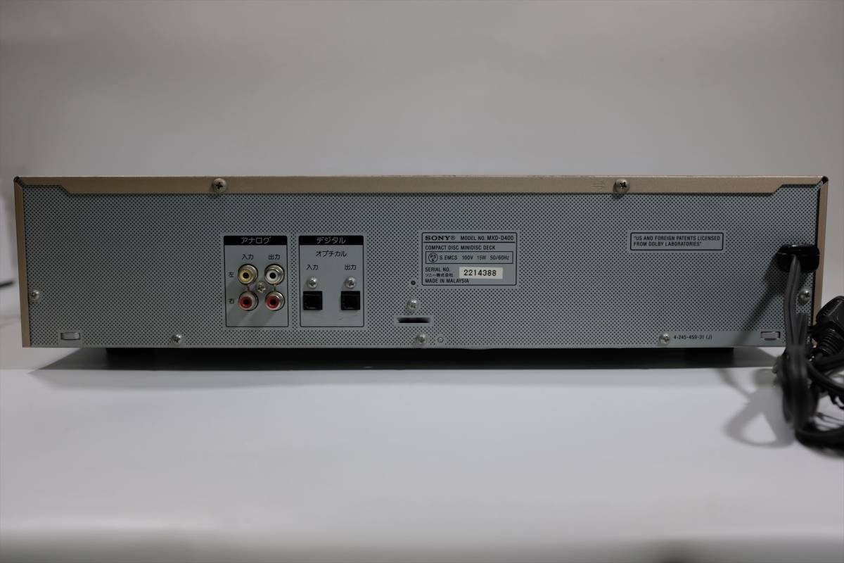 SONY MXD-D400 ソニー CD⁄MDデッキ Deck RM-D54J MD Sony 公式通販 