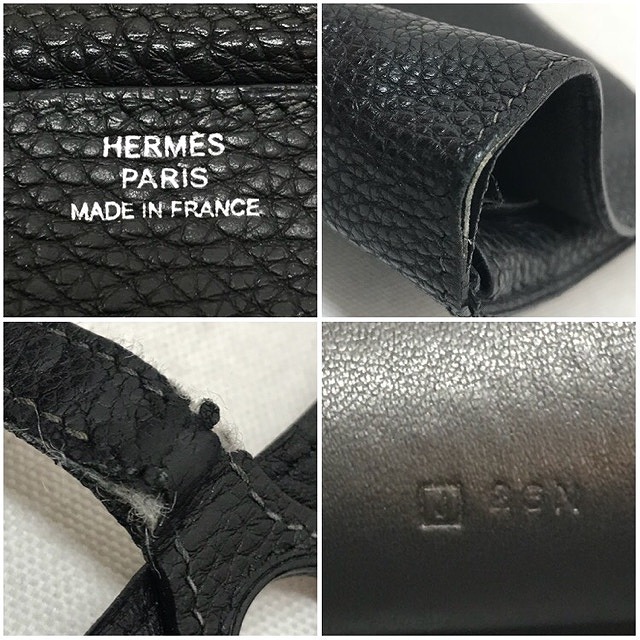 HERMESエルメスドゴンGM財布ケース小銭入れ札入れセットブラック黒