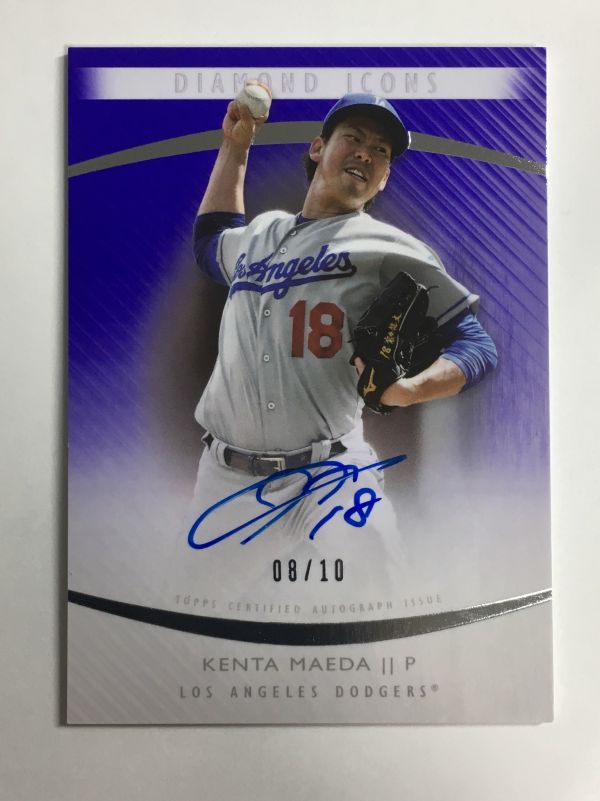 直筆サイン入り LAドジャース Dodgers前田健太選手ボブルヘッドフィギュア 10枚限定】前田健太直書きサイン 2017 Topps Diamond Icons Blue Ink