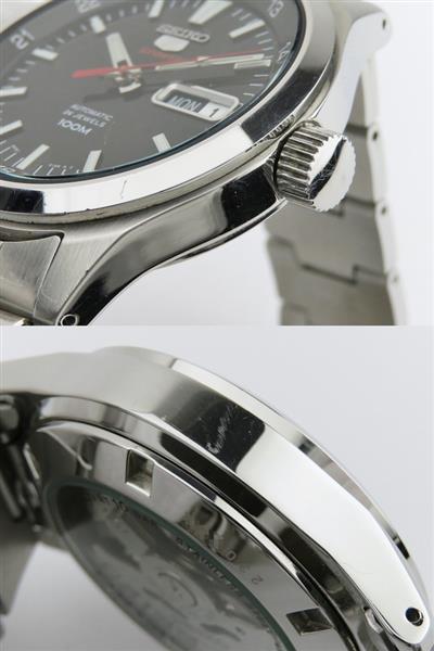 セイコー SEIKO 4R36-01B0 5スポーツ 自動巻き 0 腕時計 ブラック文字