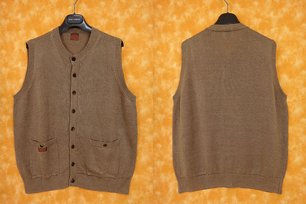  010338 パパス リネン100％ニットベスト M48 茶ブラウン 重ね着にも メンズ Papas 送料A(パパス)｜売買されたオークション情報、yahooの商品情報をアーカイブ公開 - オークファン パパス