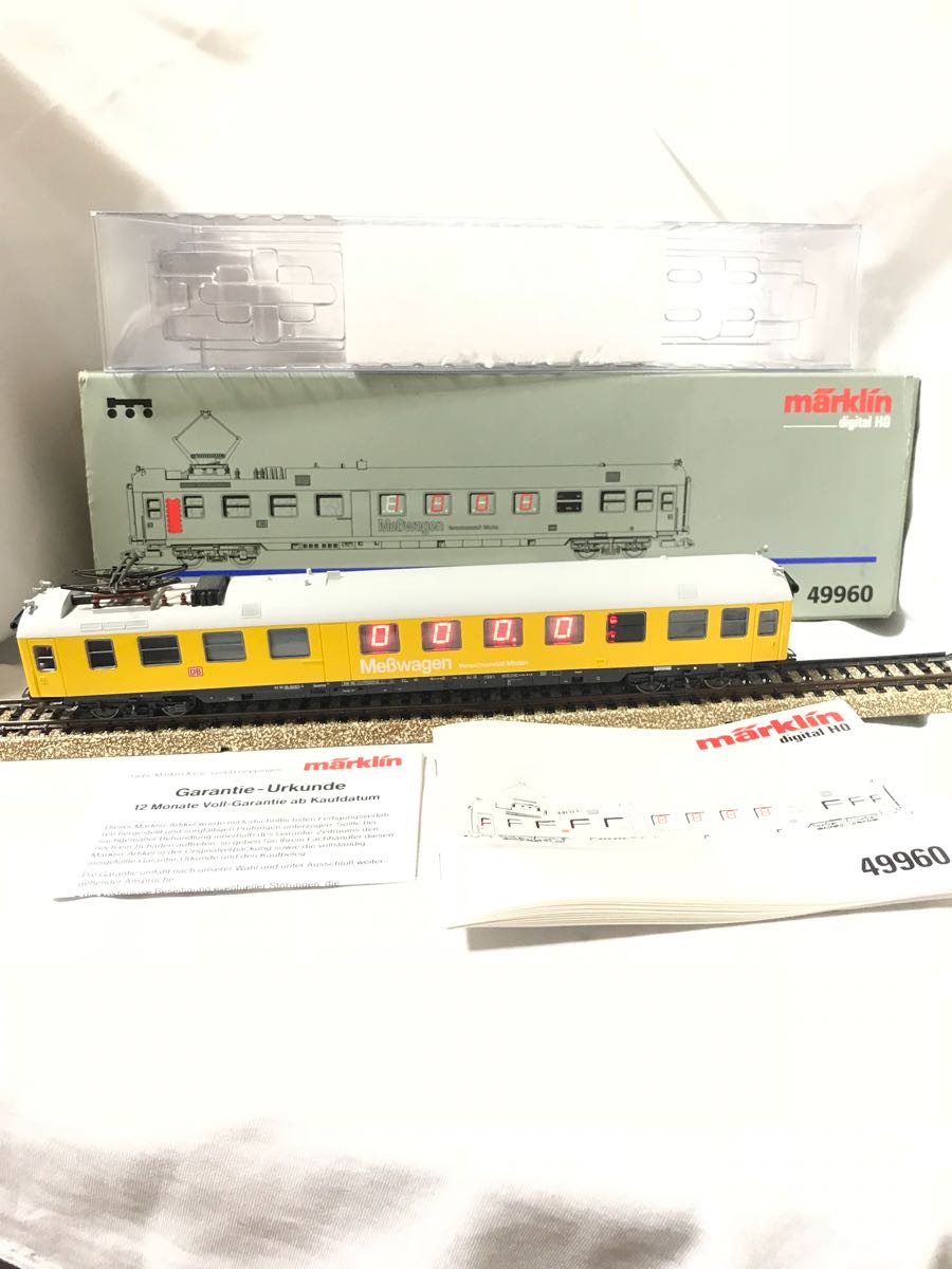 78 希少品【marklin メルクリンdigital HOデジタル ドイツ製 】HOゲージEinheits-Meβwages der DB49960標準計測車 鉄道模型電光掲示 美品