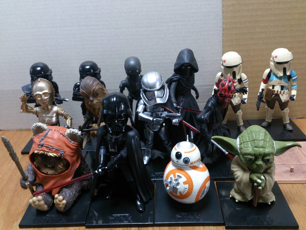 スターウォーズ star wars ワールドコレクタブル ワーコレ プレミアム 14種セット ダースベイダー ダースモール ヨーダ トルーパー BB8他