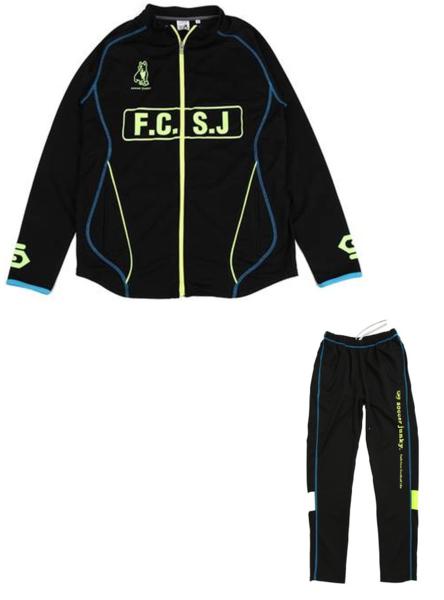 新品即決soccer junky ダークサイド+2 上下 M ブラック SJ16016
