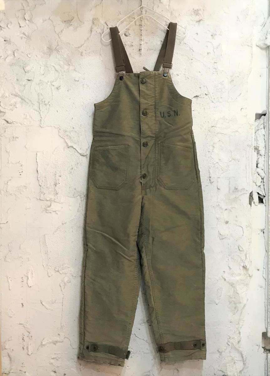 40s～50s USN U.S.NAVY ヴィンテージ N-1 デッキパンツ サイズM表記 