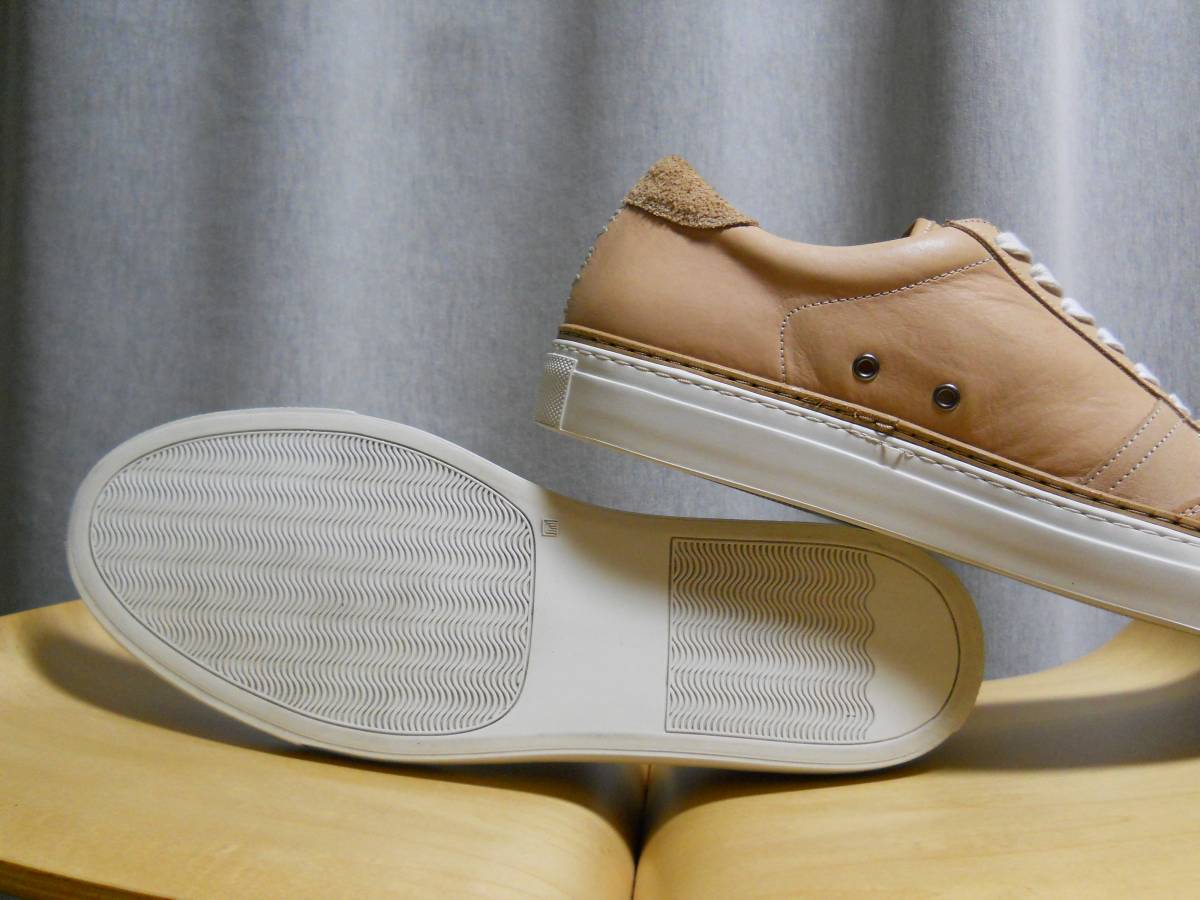 ⅡⅧⅧ NO．288 ヌメ革 レザースニーカー 41(メンズシューズ 