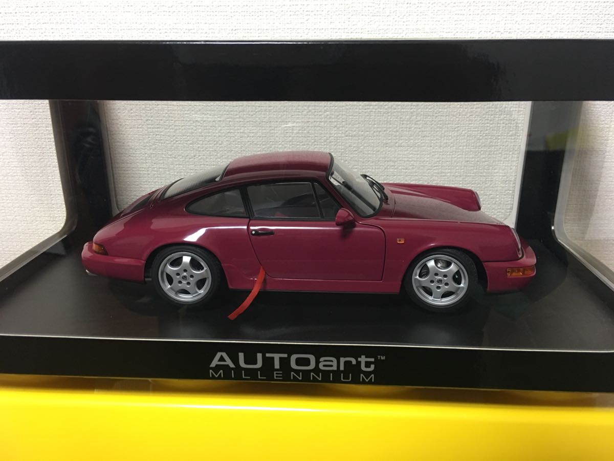 Autoart 1 18 Autoart ポルシェ 911 964 Carrerars ルビーストーンレッド ピンク 乗用車 売買されたオークション情報 Yahooの商品情報をアーカイブ公開 オークファン Aucfan Com